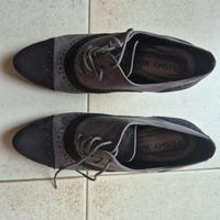 Scarpe tronchetto grigio-nere