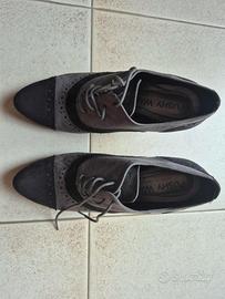 Scarpe tronchetto grigio-nere