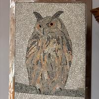 Mosaico gufo fatto a mano