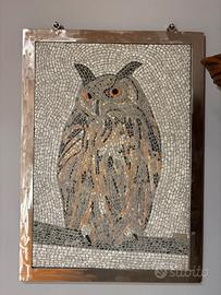 Mosaico gufo fatto a mano