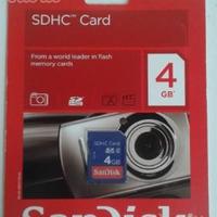 Scheda SD Sandisk SDHC Memory Card 4GB Nuova