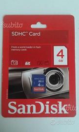 Scheda SD Sandisk SDHC Memory Card 4GB Nuova