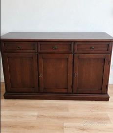 Credenza in legno massello 3 ante + 3 cassetti