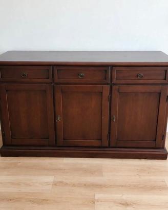 Credenza in legno massello 3 ante + 3 cassetti