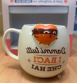Tazza Mr Wonderful "Un'abbuffata di baci"