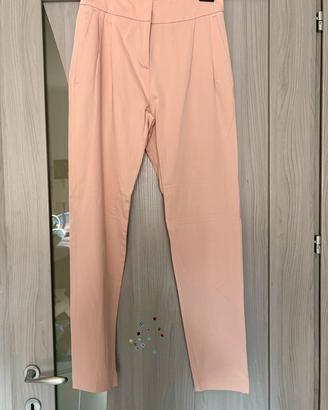 Pantalone elegante rosa da tailleur