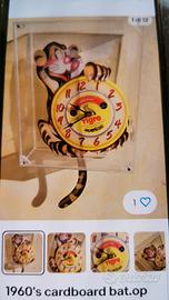 orologio pubblicitario anni '60 formaggino Tigre 