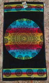 Telo mare Jacquard in spugna disegno multi mandala