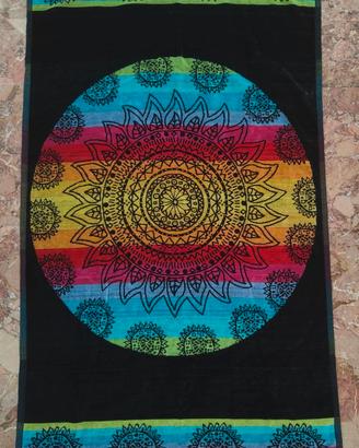 Telo mare Jacquard in spugna disegno multi mandala