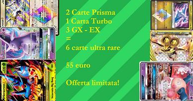 Pokémon GCC: 6 carte ultra rare, 55 euro