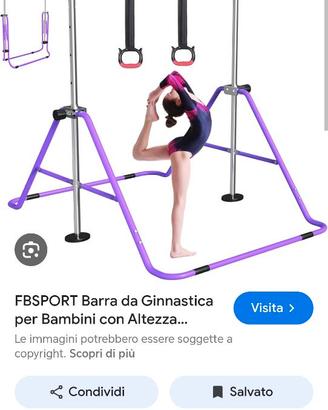 FBSPORT Barra da Ginnastica per Bambini con Altez