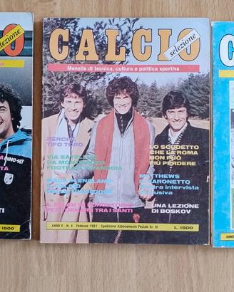 Tre riviste "Calcio Selezione" 1981