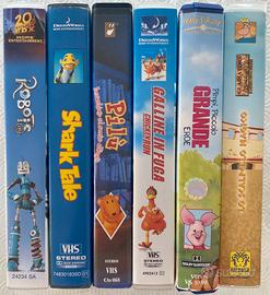 6 Videocassette bambini cartoni animati