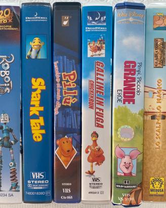6 Videocassette bambini cartoni animati