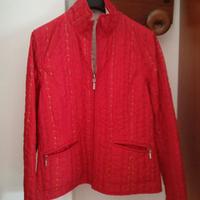 Piumino donna leggero reversibile rosso/bianco tg.