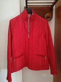 Piumino donna leggero reversibile rosso/bianco tg.