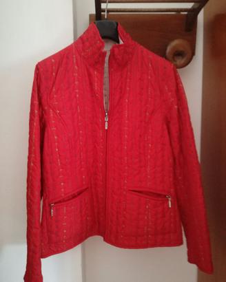 Piumino donna leggero reversibile rosso/bianco tg.
