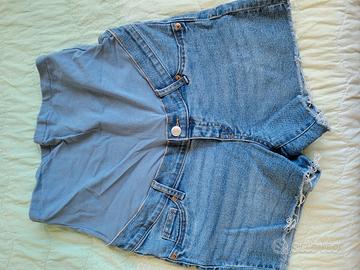 Shorts H&M jeans blu chiaro premaman