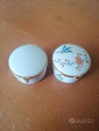 Scatole portaoggetti in porcellana con cerniera