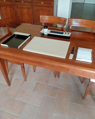 set da scrivania vera pelle