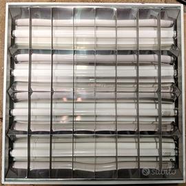 due plafoniere al neon 60x60