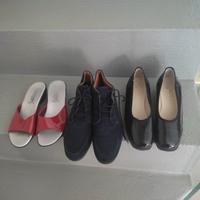n.2 paia di scarpe+n.1 ciabatta estiva pura pelle