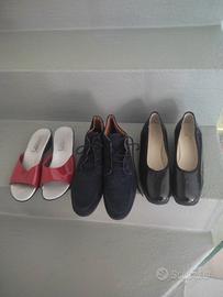 n.2 paia di scarpe+n.1 ciabatta estiva pura pelle