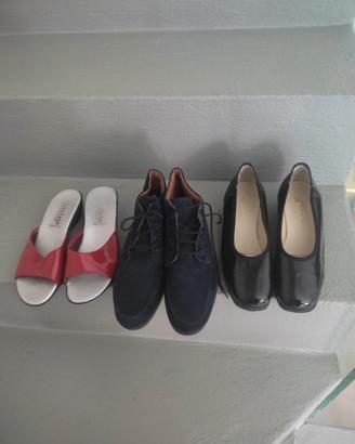 n.2 paia di scarpe+n.1 ciabatta estiva pura pelle