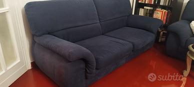 Divano letto 3 posti blu