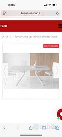 Tavolo giove con 4 sedie scab design