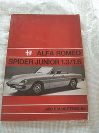 ALFA ROMEO Spider Junior 1.3 1.6 USO MANUTENZIONE