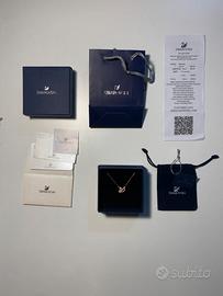 Collana Swarovski con ciondolo a cigno