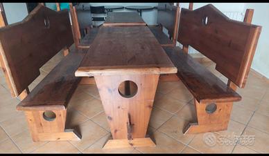 Tavoli e Panche legno massello