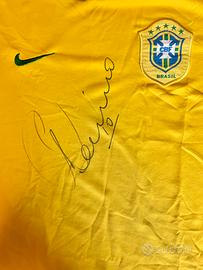 Maglietta brasile autografata da Ronaldo