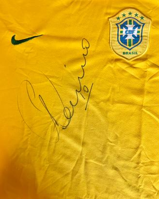 Maglietta brasile autografata da Ronaldo
