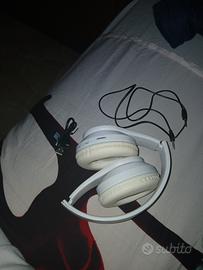 Cuffie led bluetooth +filo + caricatore 