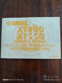 manuale Yamaha XT400-550