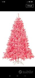 albero di natale rosa 