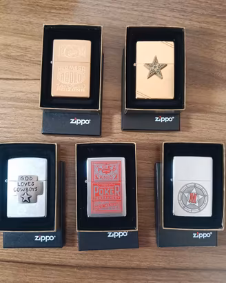 Lotto 5 Accendini ZIPPO Originali – Ed. Limitata