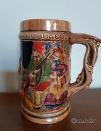 Boccale da birra in ceramica vintage da collezione