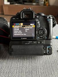 Canon eos550D completa di obiettivi e vari