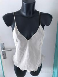 CHIARUGI TOP VELATO ECRU TG44