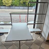 scaffale vetrina inox e vetro