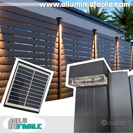 Luce led per palo recinzioni recinto alluminio