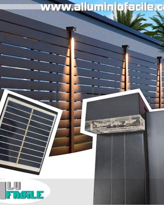 Luce led per palo recinzioni recinto alluminio
