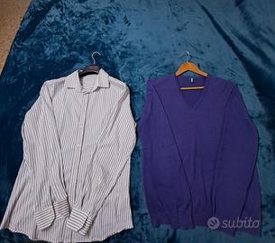 Camicia e Maglioncino in cotone.