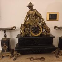 orologio pendola antica metà 800 funziona firmata