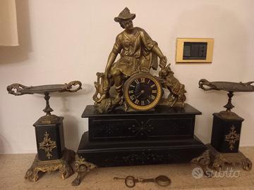 orologio pendola antica metà 800 funziona firmata