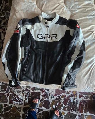 Giacca moto in pelle taglia L