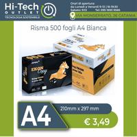 Risma carta A4 80gb per fotocopiatrice stampante